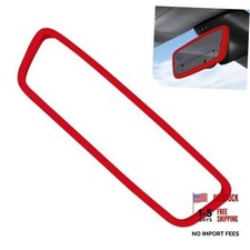 Red Silicone Auto Rearview Mirror Cover - Car Rear View Mirror Protector Frame