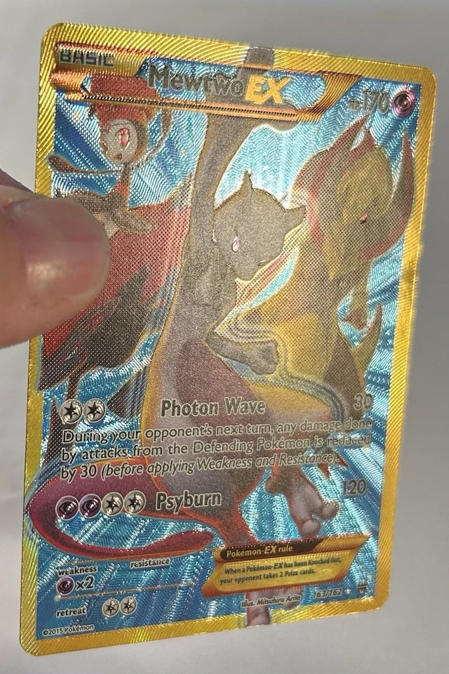 Mewtwo EX (163 Secret Full Art) 163/162 Breakthrough Holo MP - Image 2 of 4