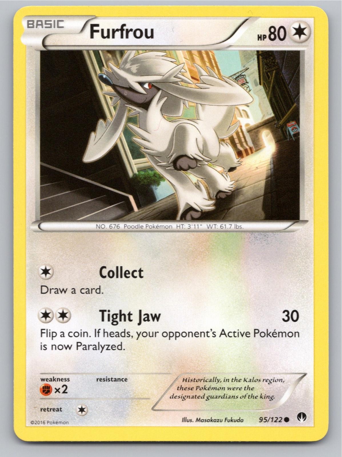 2016 POKEMON FURFROU BREAKPOINT 95/122 COMMON NM A25676 FREE S&H