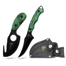 Elk Ridge ER-300 Series, 2-Piece Fixed Blade Hunting Knife Set with Gut Hook...