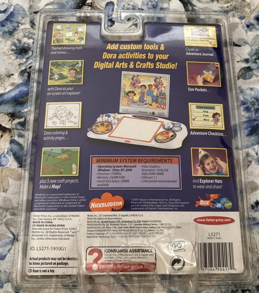 🎨 Fisher-Price Digital Arts & Crafts Studio – Dora the Explorer (CD-ROM,2007) - Image 2 of 2