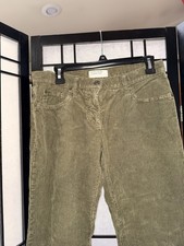 United Colors Of Benetton Ladies  Green Corduroy Pants Bell Bottoms Size 42/6