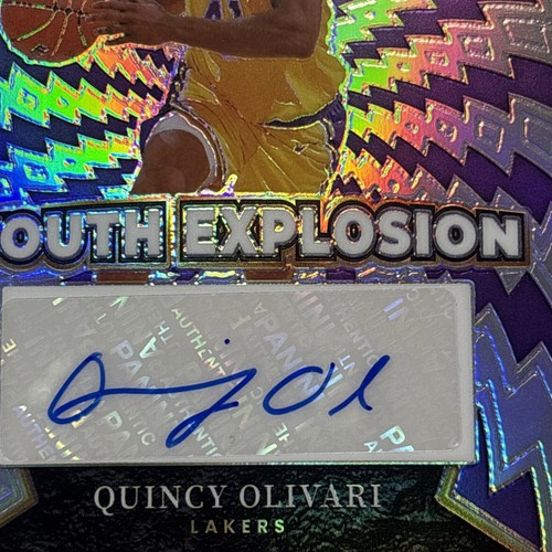 2024-25 Select Quincy Olivari Youth Explosion Silver Prizm Auto (RC) #YE-OLI - Foto 3 di 12