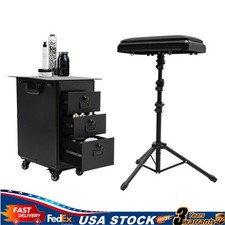3 In 1 Tattoo Travel Cases With Tattoo Armrest Stand Rolling Makeup Train Case