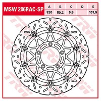 TRW Bremsscheibe 5,5 Mm Ohne ABE (FüR: MV Agusta Brutale 910 R F4 06-08 Vorne )