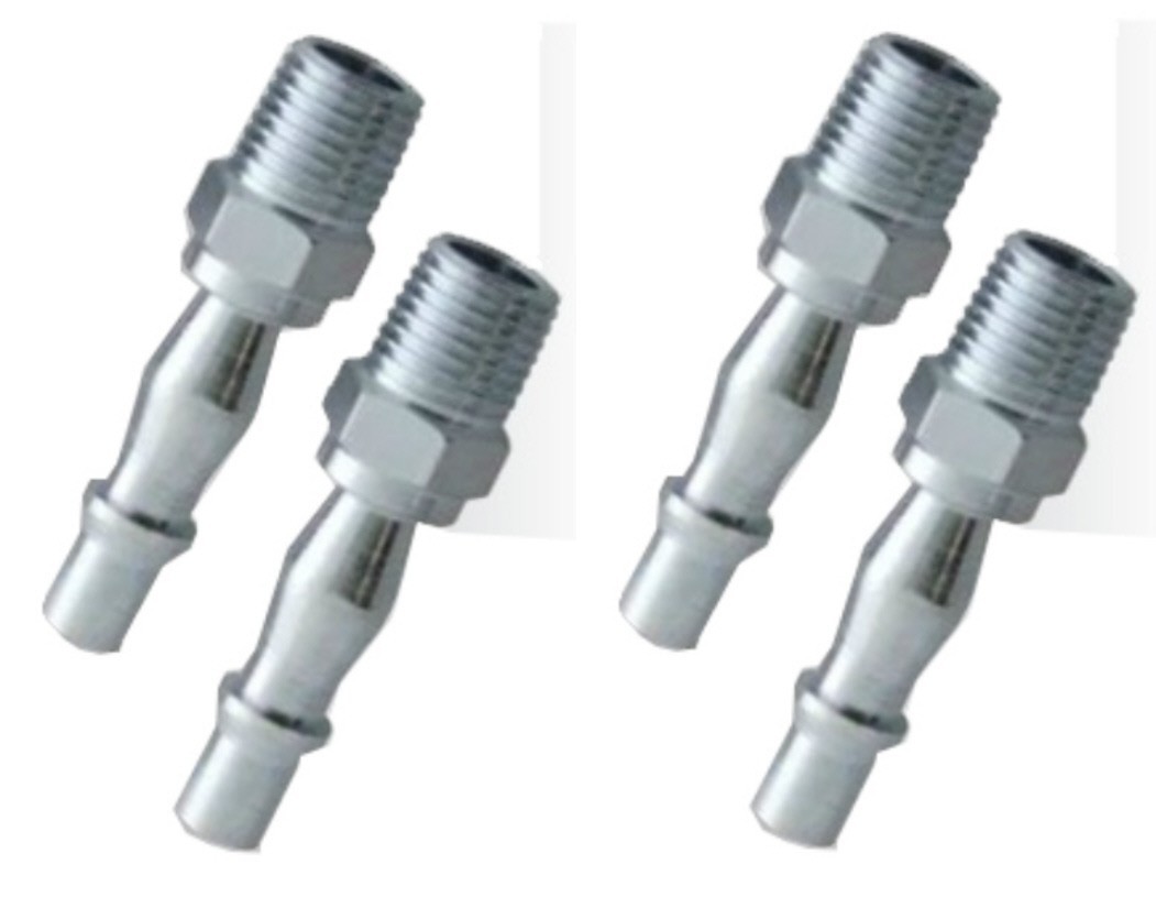 1/4"" BSP Male Air Line Connector Set of 4 Male to Male Couplings/Adaptors