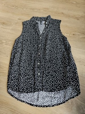 H & M Bluse ärmellos Gr. 38 für Damen NEUwertig! Farbe: schwarz weiß