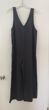 Universal Thread Sleeveless Wideleg Jumpsuit XS DarkGray LinenBlend Pockets NWOT