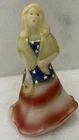 Fenton Glass Patriotic Ellie Lady 1st Edition Signed SHELLY FENTON USA Made