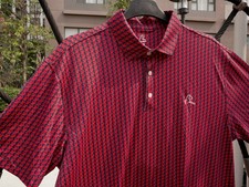 Rhoback Ole Miss Rebels Collegiate Polo Indigo Blue-Comfort Fit Stretch UPF Sz L