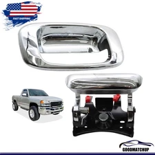 Chrome Tailgate Handle & Bezel Set For 1999-2007 Chevy Silverado GMC Sierra