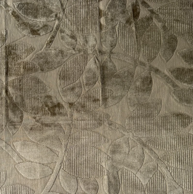 Groundworks Botanico Velvet Beige Fabric Remnant   24"x24"