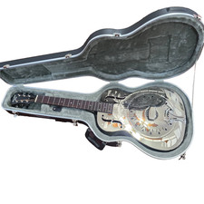Recording King RM-997-H Hawaiian Style-O Resonator Guitar Nickel w/ Case Round