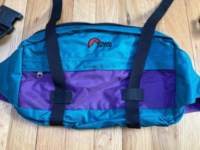 Vintage Lowe Alpine Systems Fanny Pack Backpack Top Lid Attachment Purple/Green