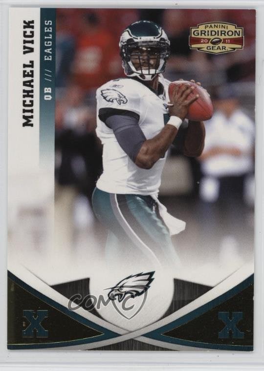 2011 Panini Gridiron Gear Gold X's 50/100 Michael Vick #76 3p5