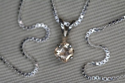 Zertifizierter Imperial Topas Halskette 0,37ct Anhänger Natur Echt Echt Rosa IM19