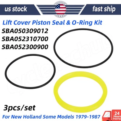 Lift Cover Piston Seal & O-Ring Kit For New Holland Some Models (1979-1987) 3pcs