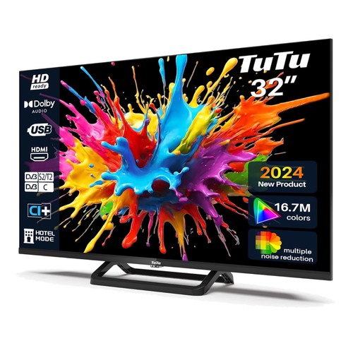 32 Zoll LED Fernseher HD-Ready Triple Tuner HDMI USB Compact TV