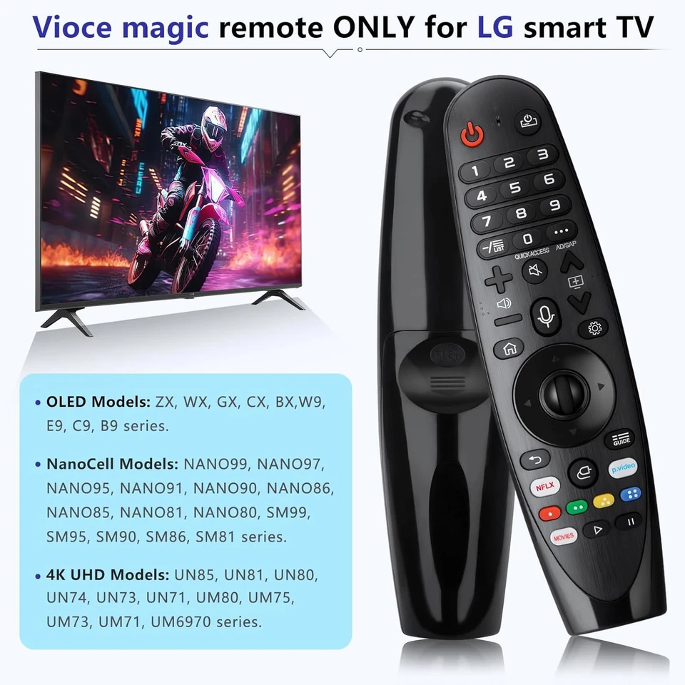 Magic - Telecomando Con Puntatore Del Mouse Vocale per TV Lg, Originale, Compati - Immagine 3 di 4