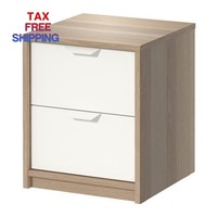 Ikea Drawer Chest, Nightstand, White Stained Oak Effect, 2 Ikea Drawer Chest, Nightstand, White Stained Oak Effect, 2