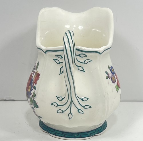 Wedgwood Etruria England Floral Basket CREAMER Scalloped Edge VERY NICE - Picture 10 of 12