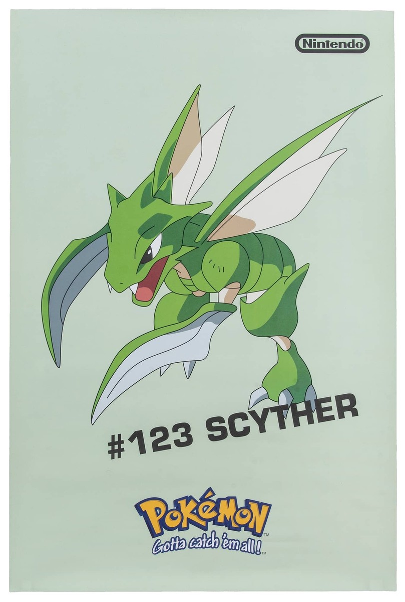 Nintendo Pokemon #123 Scyther 20x30