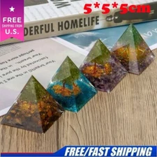 Hot Amethyst Crystal Sphere Orgonite Pyramid Obsidian Chakra Energy Orgone Stone