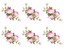 Shabby Pink Cabbage Roses Swags Transfers Decoupage Waterslide Decals ...