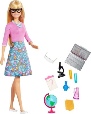 New Fashionable BARBIE Teacher Look Doll With Many (Multi-color