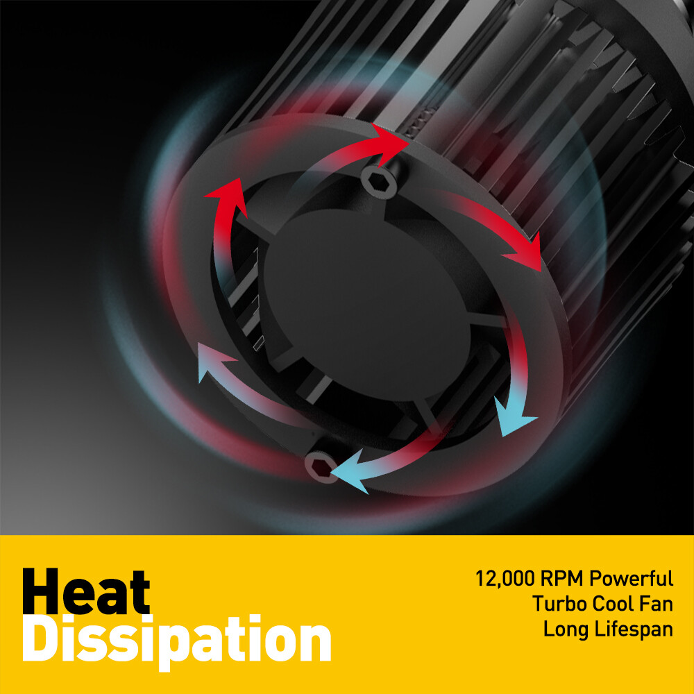 Bevinsee LED Bulbs 6000LM Hi Lo H4 H7 H11 12V Universal Fit - Foto 2