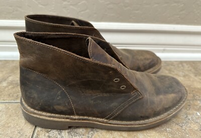 Clarks 15522 Brown Leather Casual Desert Chukka Ankle Boots  display picture 2