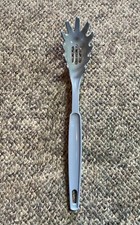 Vintage Ekco Spaghetti Pasta Fork Made in USA Blue Kitchen Serving Utensil