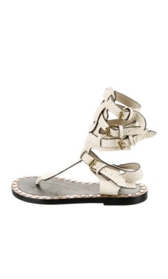 Isabel Marant Snakeskin Animal Print Gladiator Sandals Sz 35