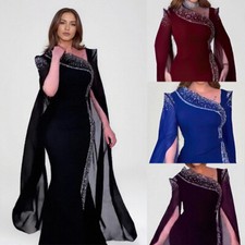 Rhinestone Long Dress Maxi Robe Abaya Muslim Women Kaftan Evening Party Gown New