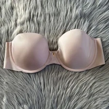 Victoria's Secret Multi-Way Strapless Bra Womens Size 38C Light Pink Underwire