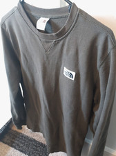 The North Face Heritage Patch Crew Men  s Pullover Sweatshirt Small -Khaki Green