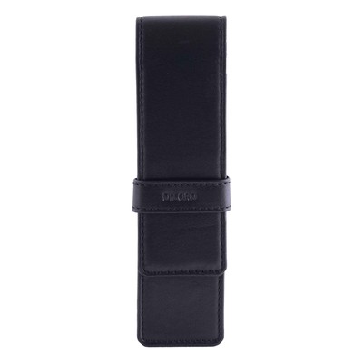 Leather Double Pen Case Pencil Pouch Holder for Two Fountain Ballpoint Roller...
