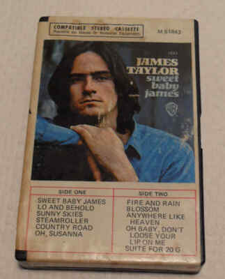 James Taylor - Sweet Baby James WB M 51843 Cassette Tape Album Ampex Snap Case