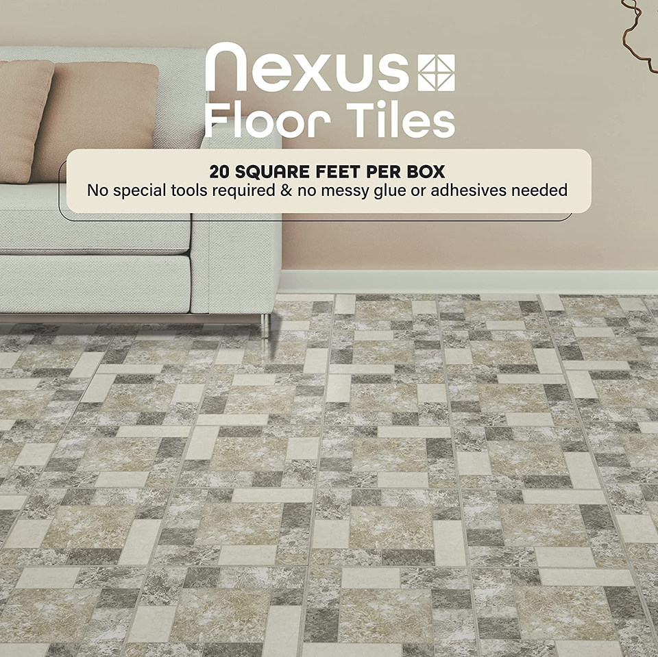 12X12 Luxury Self Adhesive Vinyl Floor Tile Peel and Stick Flooring ...