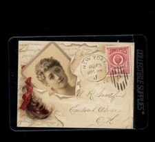 Victorian Trade Card James Pyle's Pearline Laundry Soap Young Woman Antique 1889