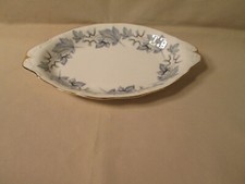 Royal Albert Silver Maple Pattern Bone China Handled Gravy Boat Tray Gold Trim