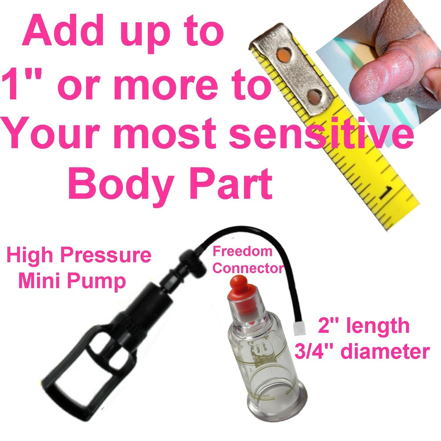 Clitoris Pump Kit. Trans FTM. Clit enlargement. Panty bulge look