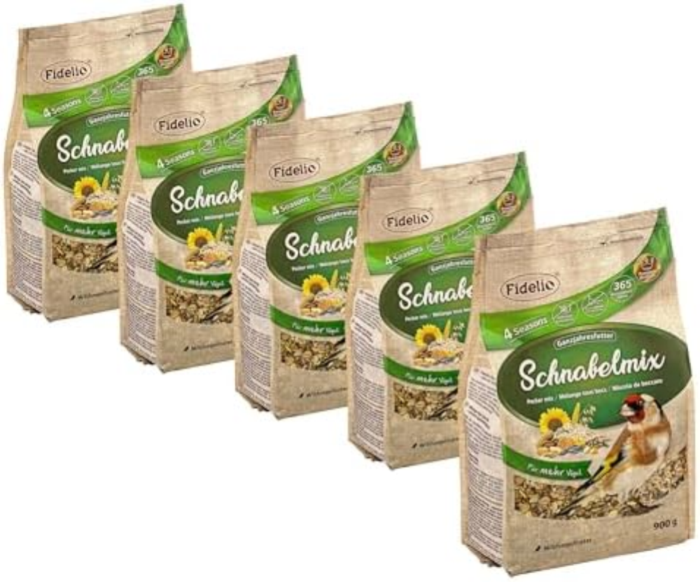 Fidelio Mangime per uccelli selvatici, mix di becco, mangime per tutte le stagio