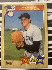 1987 Topps - All Star #614 Roger Clemens Error & MISCUT (Fresh Pack)