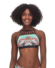 Skye Vivi Mercedes High Neck Crop Bikini Top