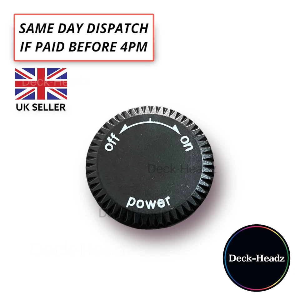 Technics SL-1210 MK2 / SL-1200 MK2 On Off Replacement Knob Also Fits MK4