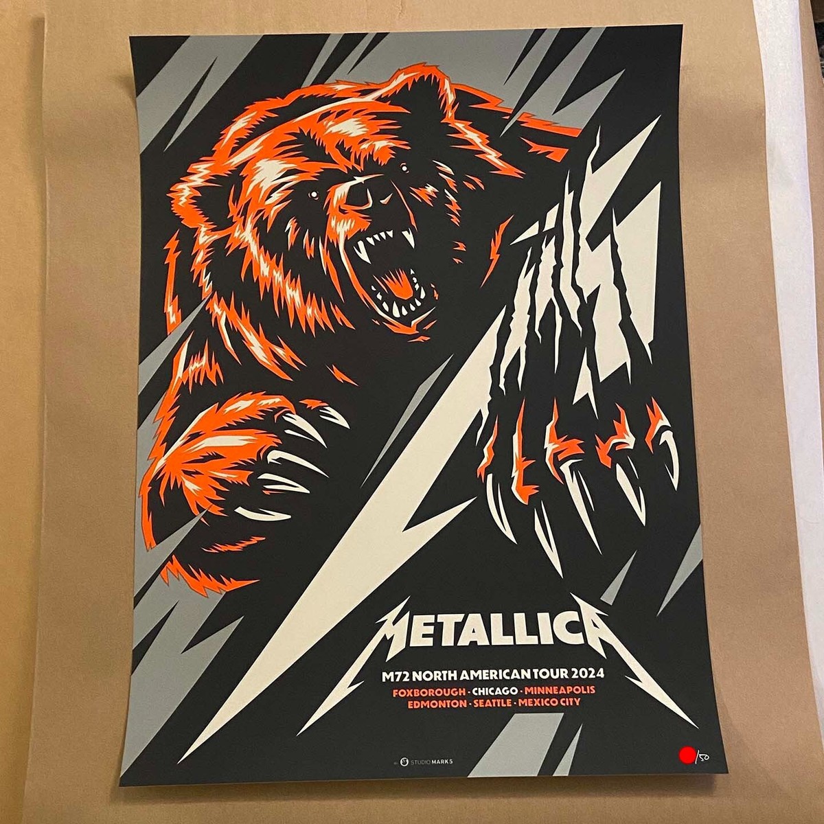 Metallica 2024 8/9 8/11 Soldier Field Chicago M72 Pop Up Mark5 AP