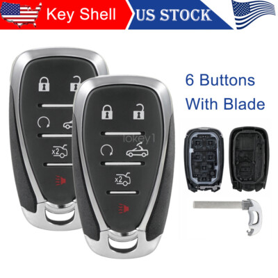 2 for 2016-2020 Chevrolet Camaro Convertible Remote Key Fob Case Shell HYQ4EA