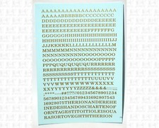 K4 HO Scale Water Slide Decals Gold 3/16 Inch Railroad Roman Letter Alphabet