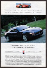 2000 MASERATI 3200 GT Vintage Original Print AD | Black car photo France Racing